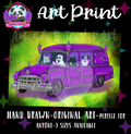 “Ghost Hearse” Print 💚💜👻