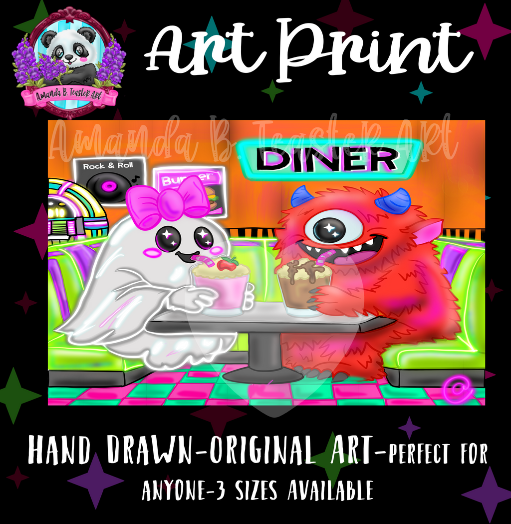 “Diner Date” Print 👹👻