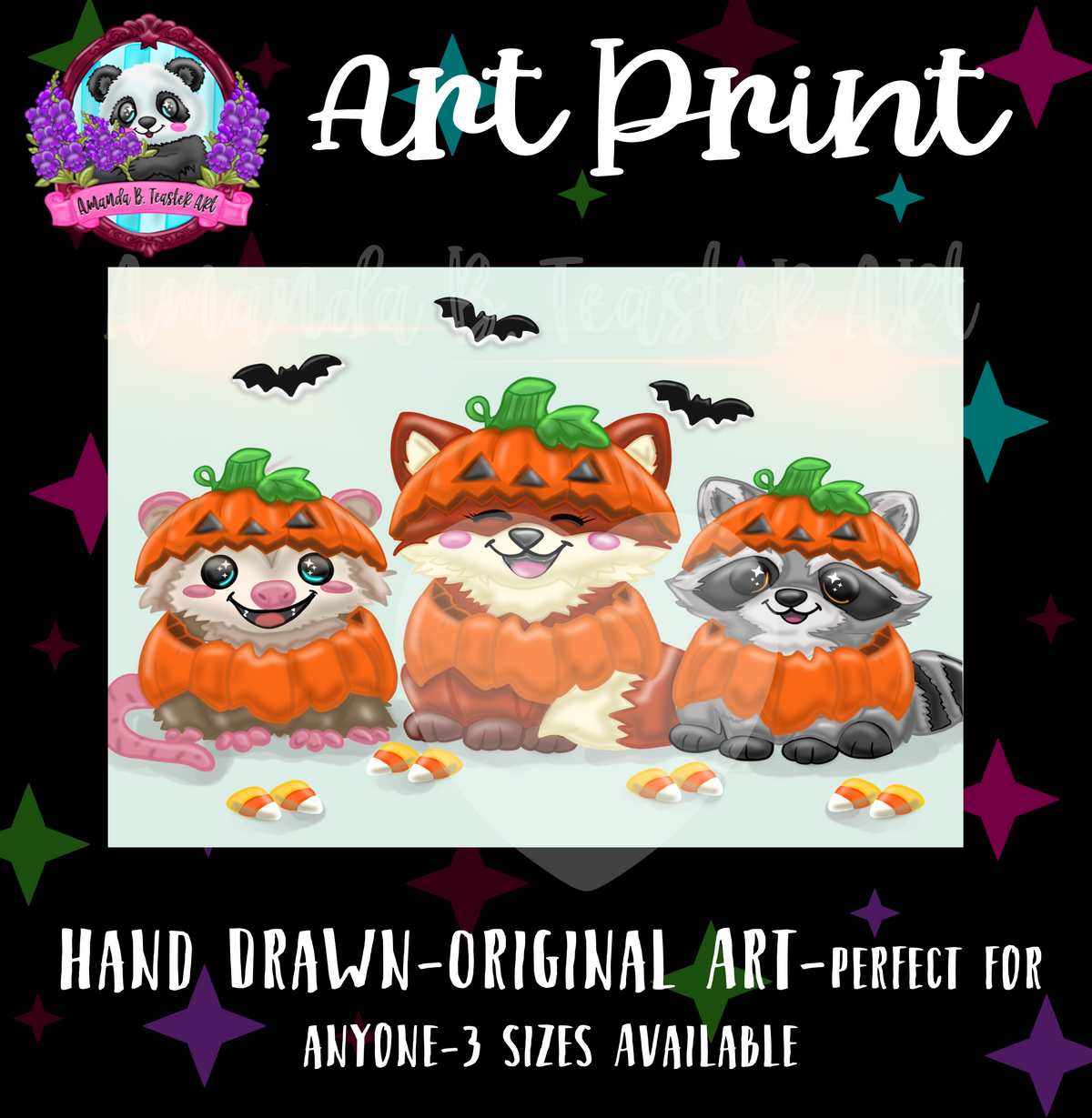 “Pumpkin Play”Print 🦊🦝