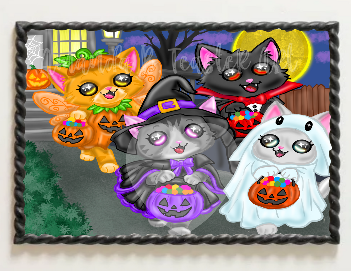 “Trick or Treat ” Print 🍫🐈‍⬛