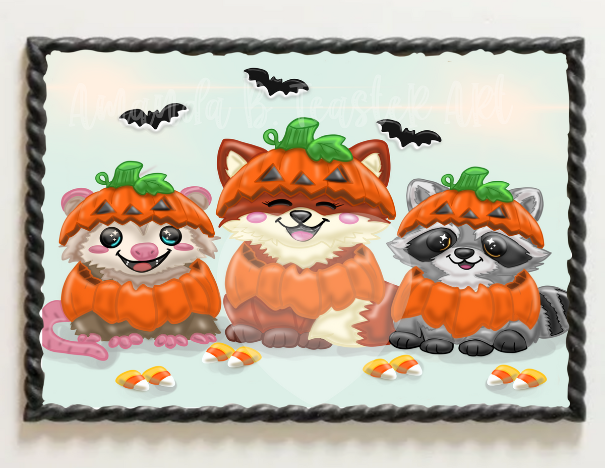 “Pumpkin Play”Print 🦊🦝