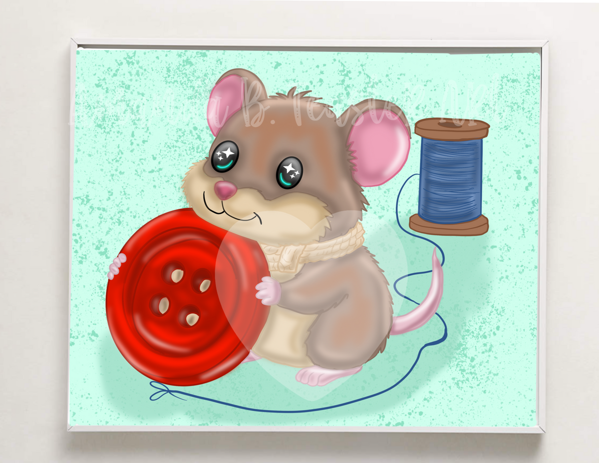 “Little Sewing” Print 🐭🧵