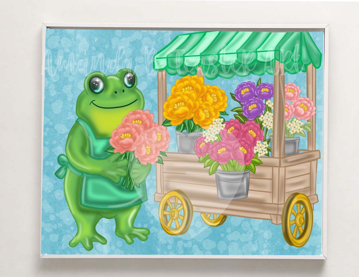 “Flower Cart” Print 🐸💐