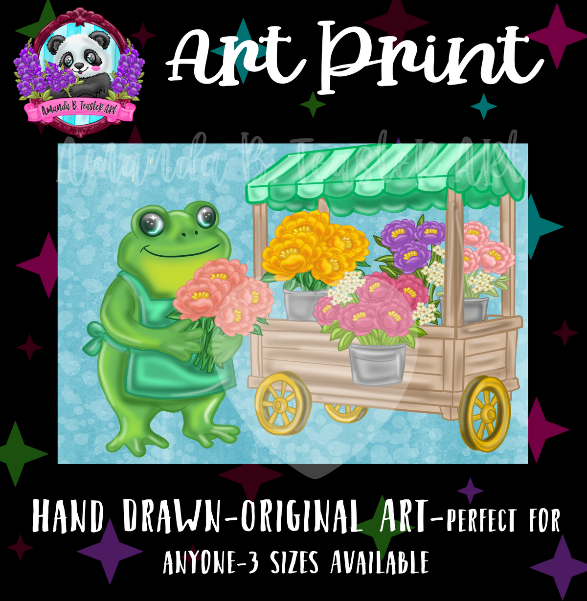 “Flower Cart” Print 🐸💐