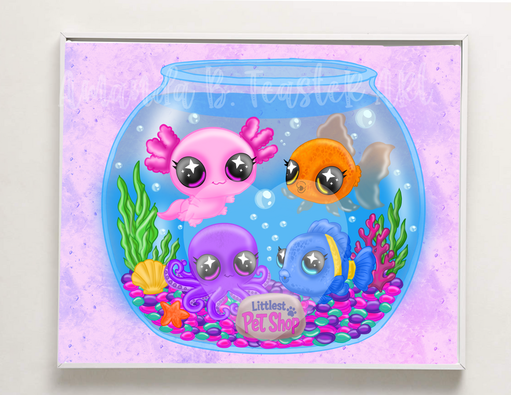 “Aquarium ” Print 🐠💜🩵
