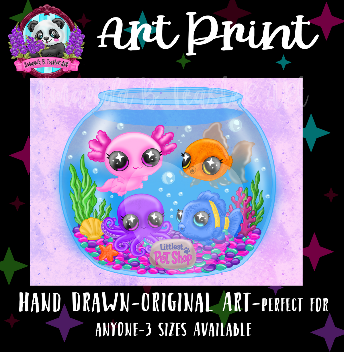 “Aquarium ” Print 🐠💜🩵