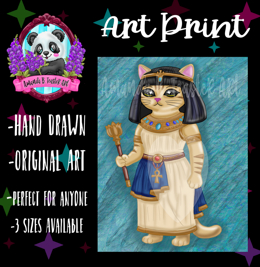 “Cleo” Print 🐈‍⬛ 🩵