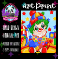 “Primary Clown” Print 💙💛❤️