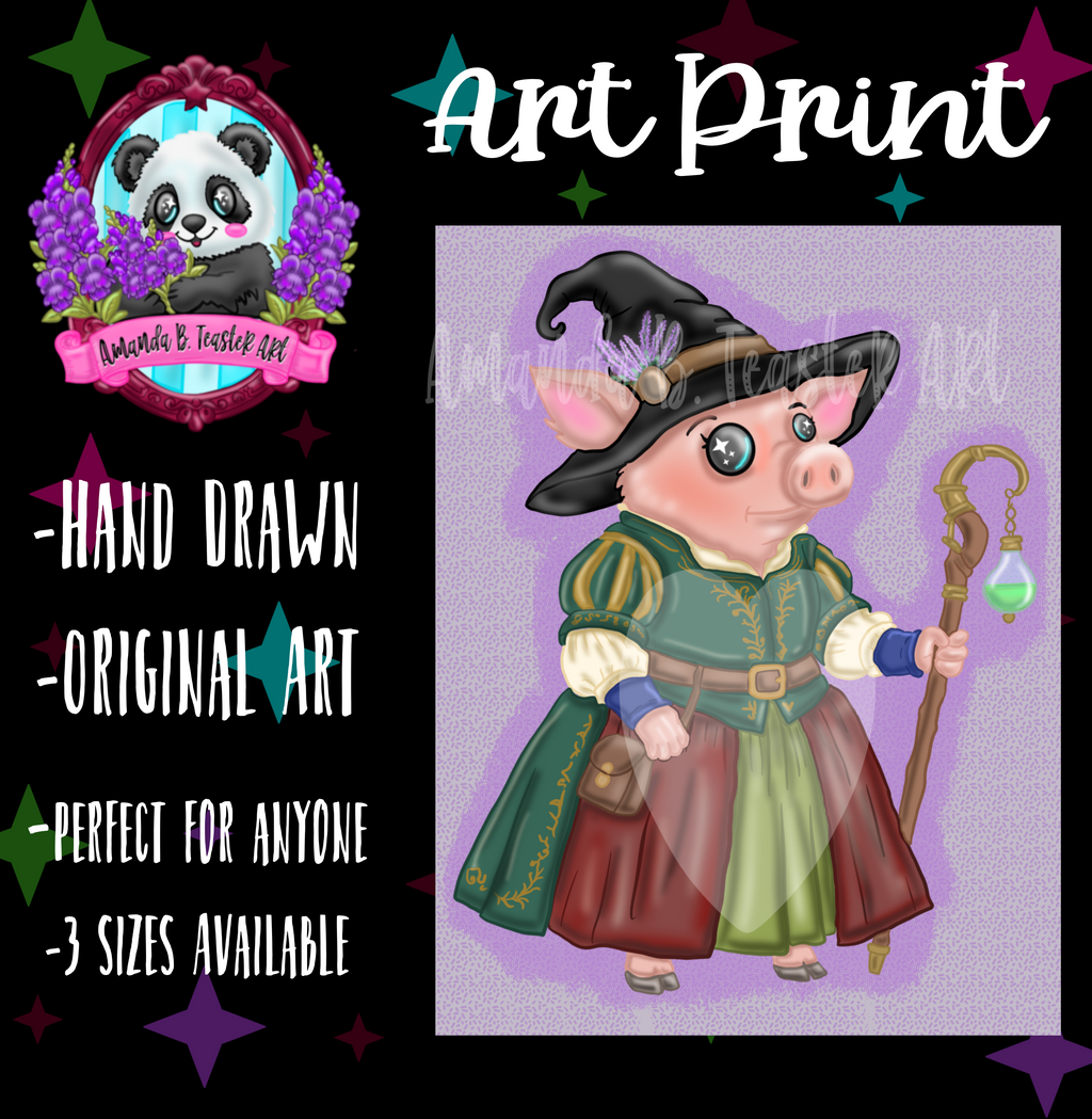 “Witchy Pig” Print 🖤🧙🏻‍♀️🐽