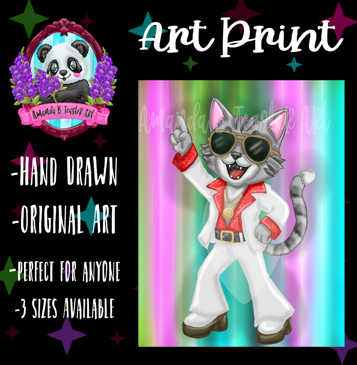 “Disco Cat” Print 🎶🐈‍⬛