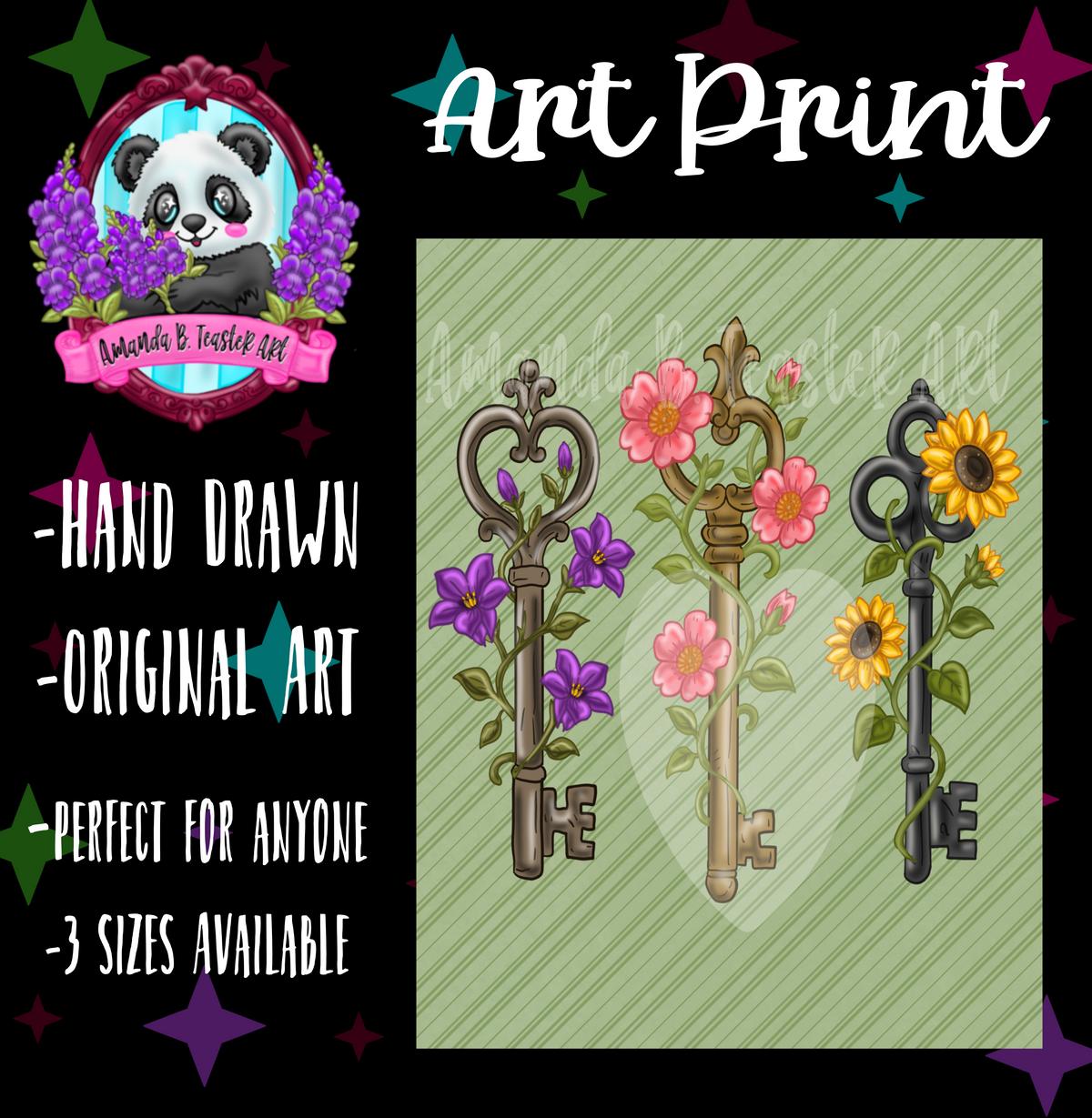 “Flowers are the Key” Print 🗝️🌷