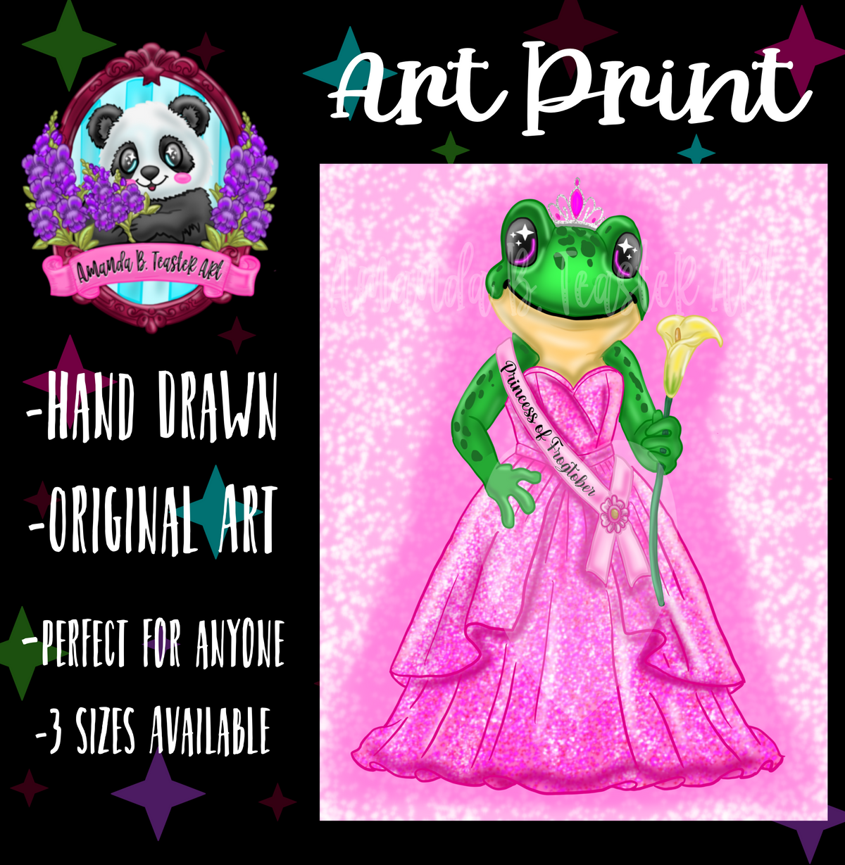 “Sparkle Frog” Print 🪩🐸
