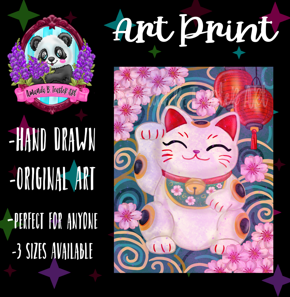“Lucky Cat” Print 🐈‍⬛🍀
