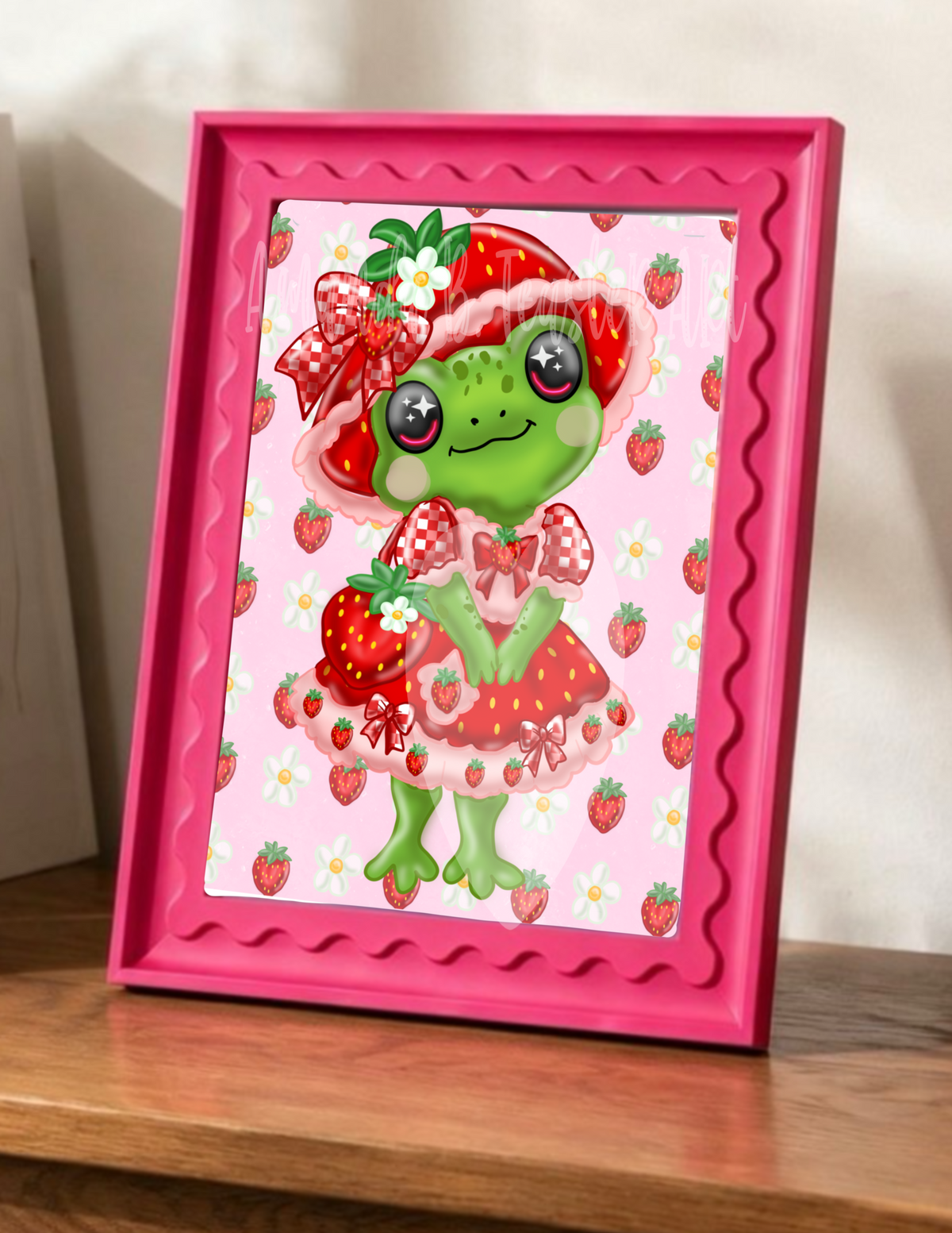 “Strawberry Frog” Print🐸🍓