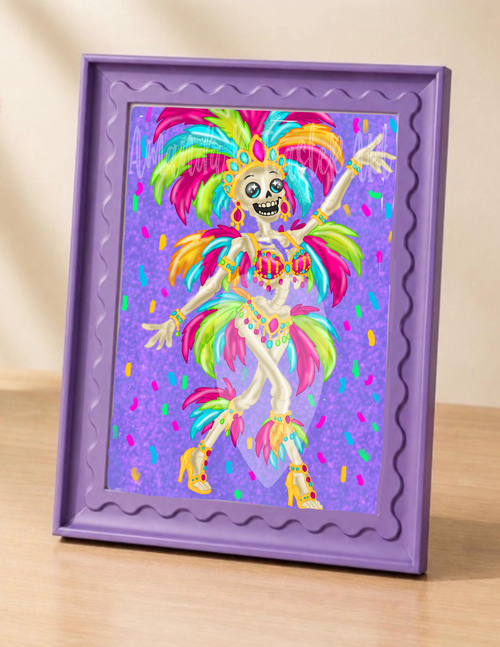 “Carnival Skeleton” Print 💀💜