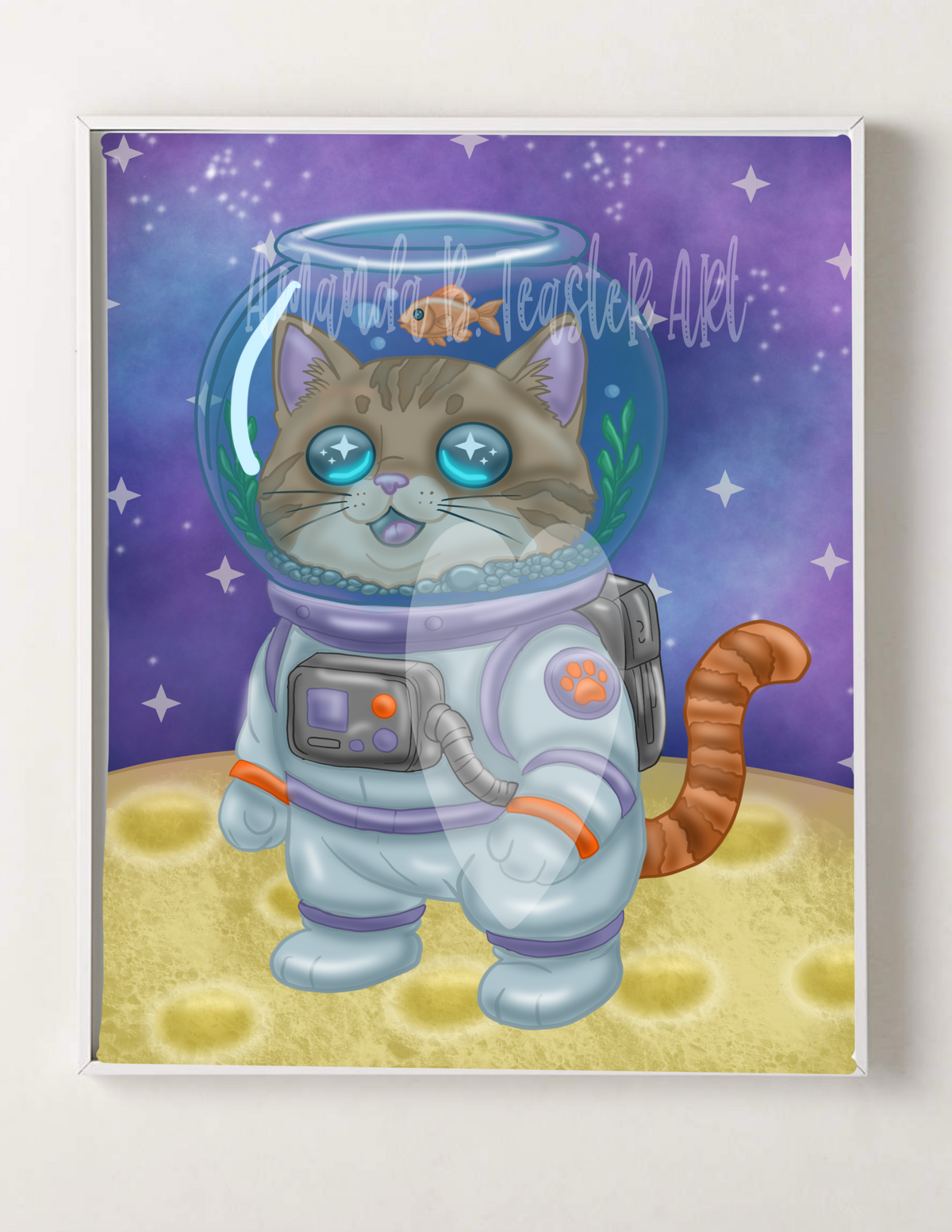 “Space is a Fishbowl” Print 🐈‍⬛🪐🛸