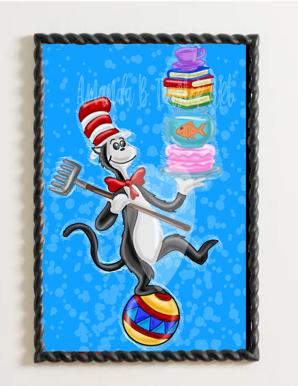 “Seuss’ Cat” Print 🩵🐈‍⬛
