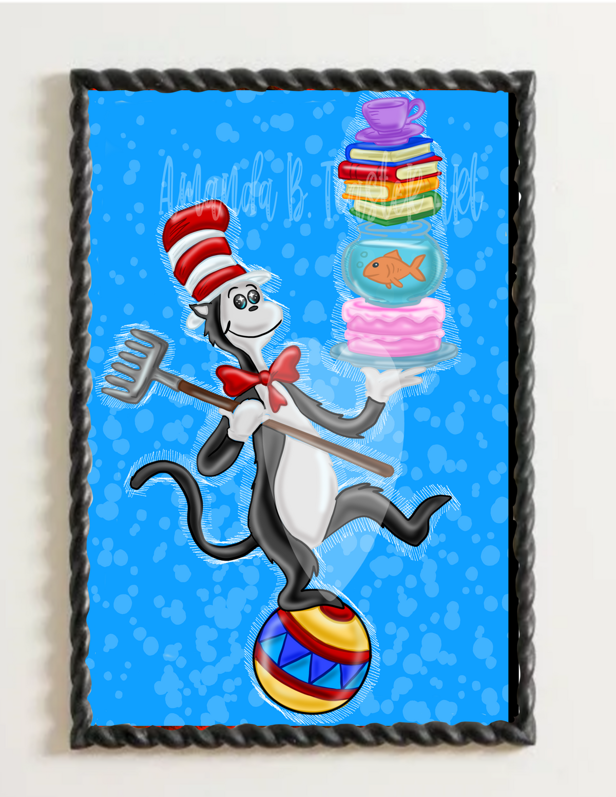 “Seuss’ Cat” Print 🩵🐈‍⬛
