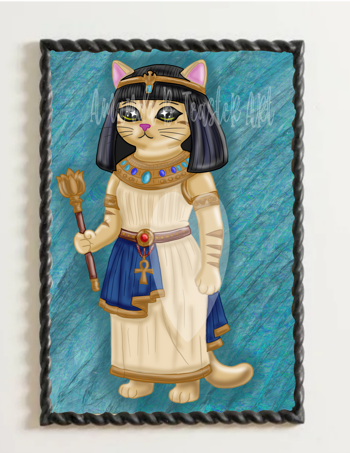 “Cleo” Print 🐈‍⬛ 🩵