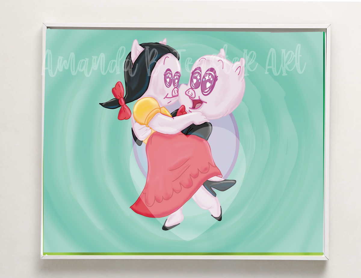 “Porky & Petunia ”Print  🩷🐷