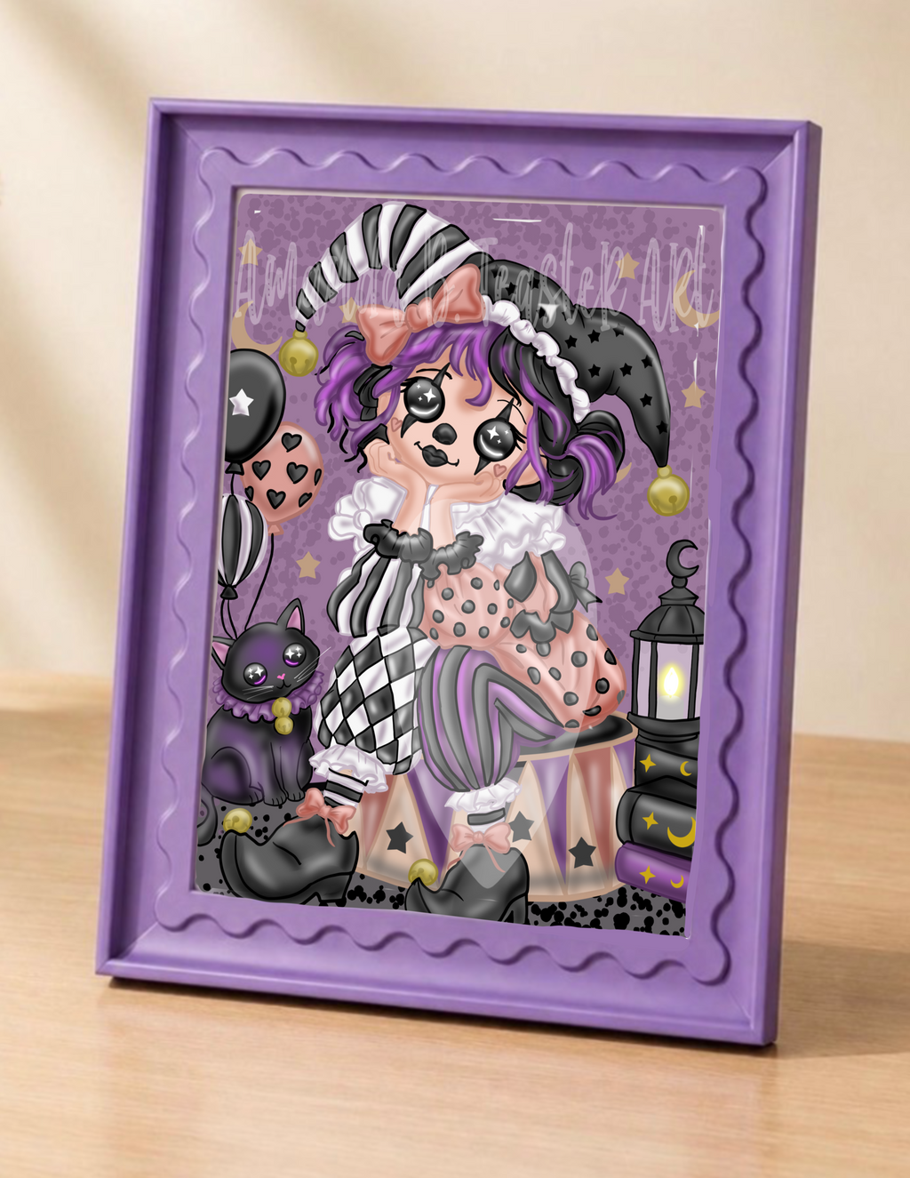 “Goth Clown” Print 🖤🤍